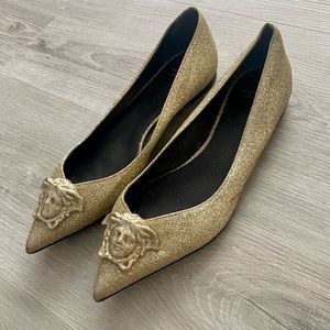 Versace shoes gold